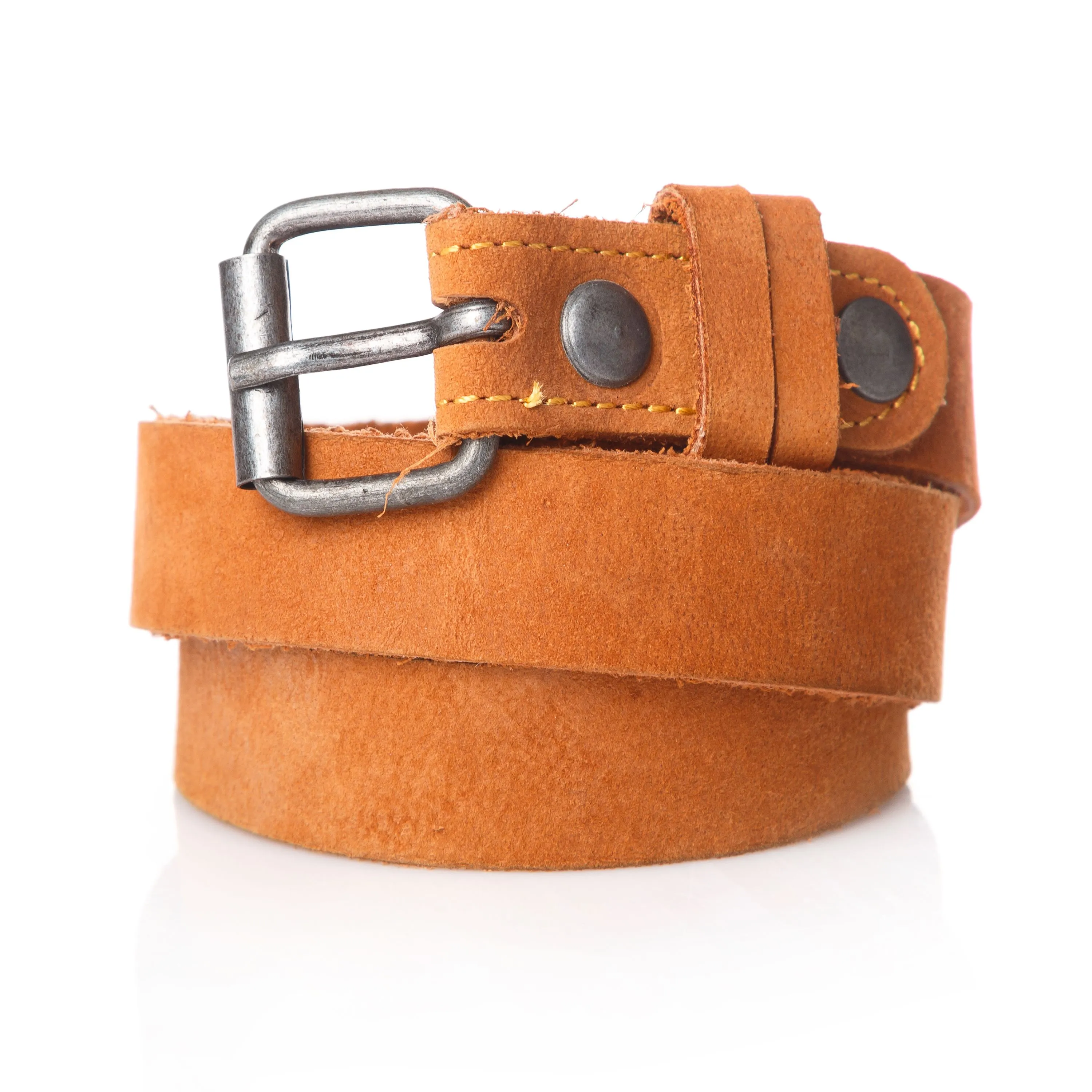brown leather belt